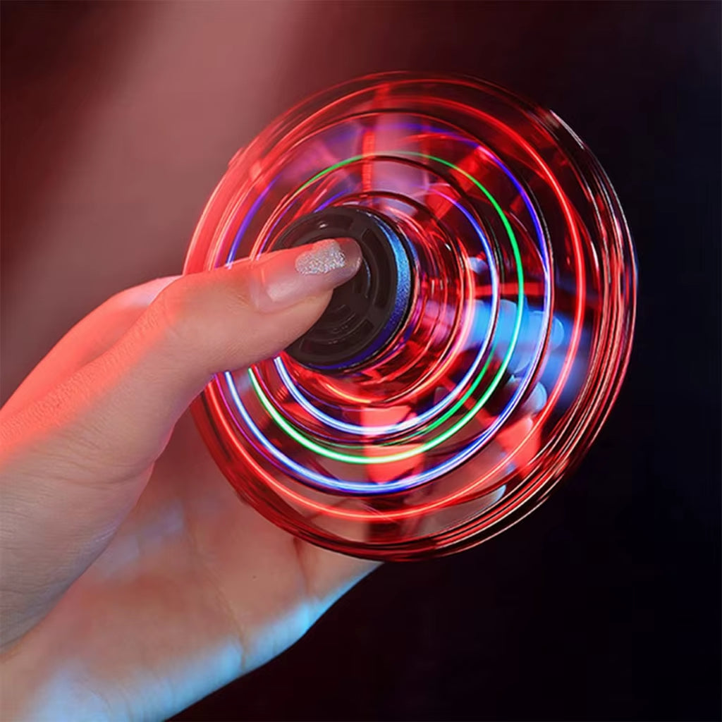 NEW LED Flying UFO Spinner Fingertip, Upgrade Flight Helicopter Gyro Flyorb Hover Ball, Mini Drone Aircraft Toy, Christmas Gift