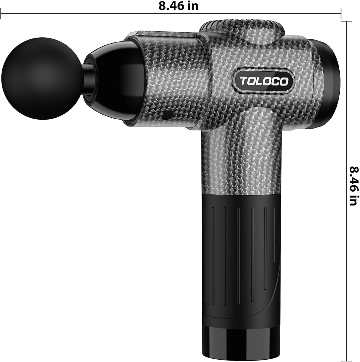 Massage Gun, Deep Tissue Back Massage for Athletes for Pain Relief, Percussion Massager with 10 Massages Heads & Silent Brushless Motor, Valentines Day Gifts for Him Her, Carbon