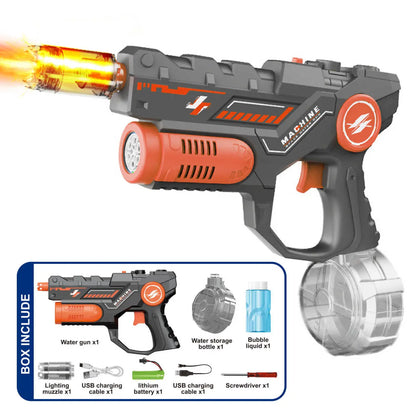 Adult and Children'S Electric Water Guns, Automatic High-Power Water Guns, Swimming Pool Toys, Beach Electric Water Guns, Realistic Muzzle Flames.