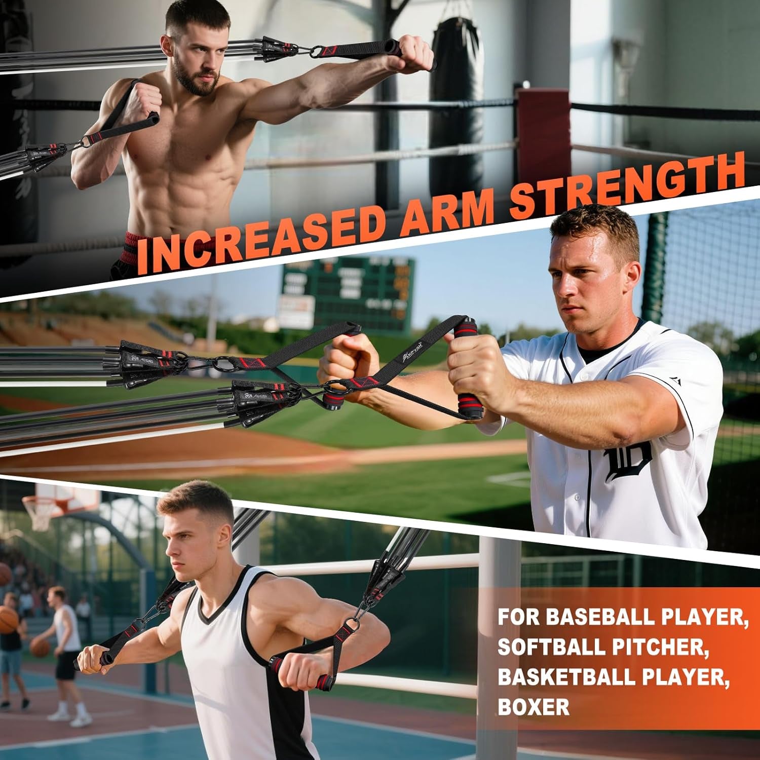 Resistance Bands, Exercise Bands with Handles, Fitness Bands, Workout Bands with Door Anchor and Ankle Straps, for Heavy Resistance Training, Physical Therapy, Shape Body, Yoga, Home Workout Set