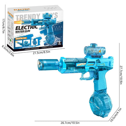 Adult and Children'S Electric Water Guns, Automatic High-Power Water Guns, Swimming Pool Toys, Beach Electric Water Guns, Realistic Muzzle Flames.