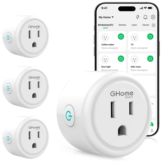 Plug, Wifi Smart Plugs Work with Alexa and Google Home, Smart Outlet Timer with APP Remote Control, 2.4Ghz Wi-Fi Only, No Hub Required, ETL FCC Listed