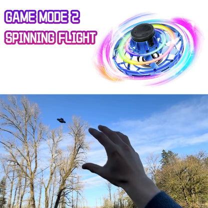 NEW LED Flying UFO Spinner Fingertip, Upgrade Flight Helicopter Gyro Flyorb Hover Ball, Mini Drone Aircraft Toy, Christmas Gift