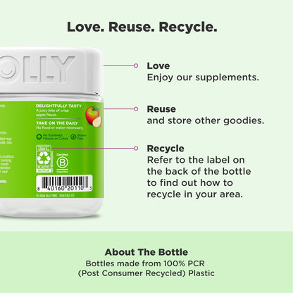 Revitalize Your Metabolism with OLLY's Delicious Apple Cider Vinegar Gummy Rings - 30 Count of Chewable Energy & Digestive Support