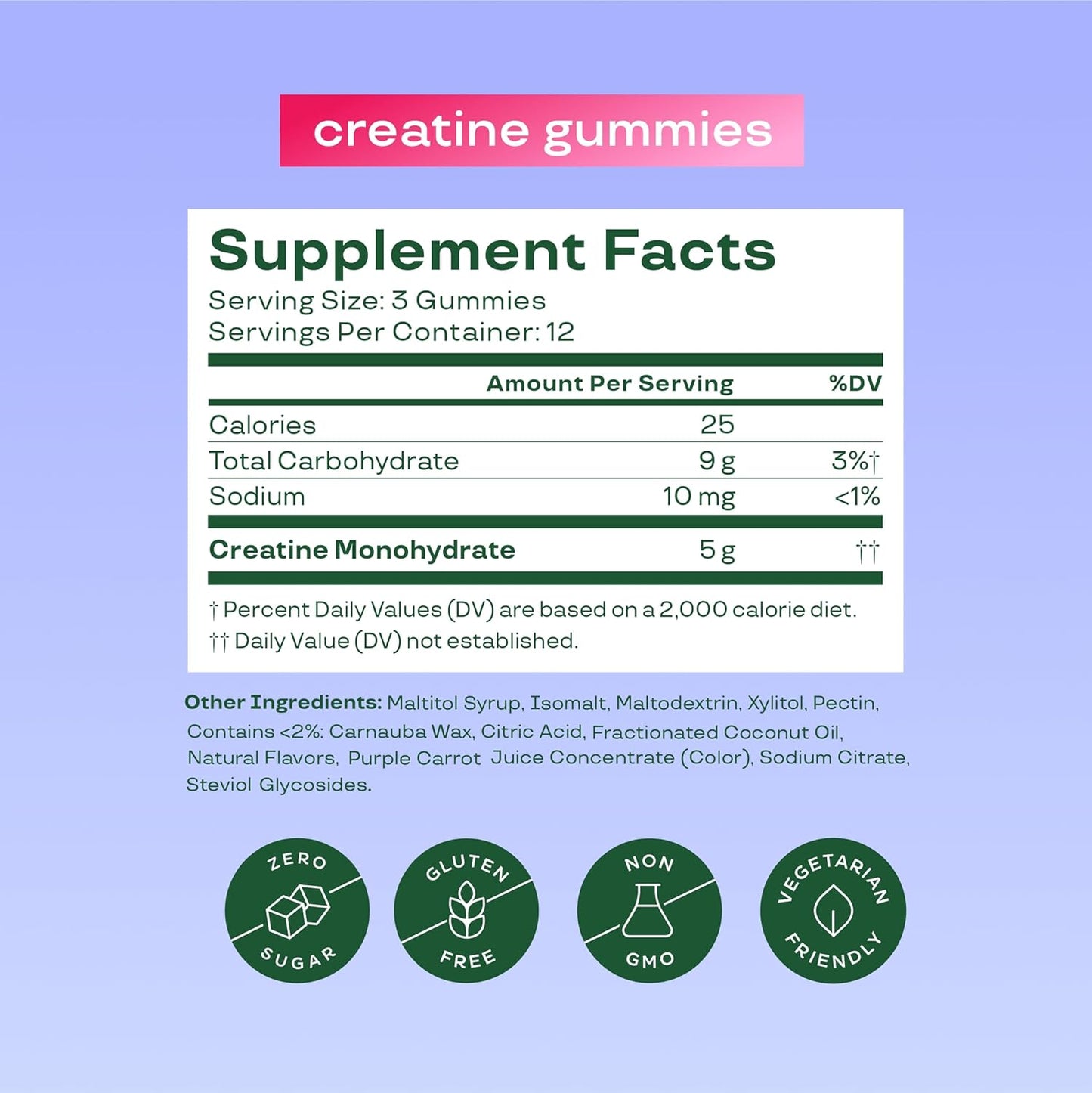 Bloom Creatine Monohydrate Gummies, 5G per Serving, Sugar Free Creatine Gummy for Workout, Strength, Cognitive Health & Lean Muscle Support, Gluten Free & Non GMO, Berry Boost, 36 Gummies, 12 SVG