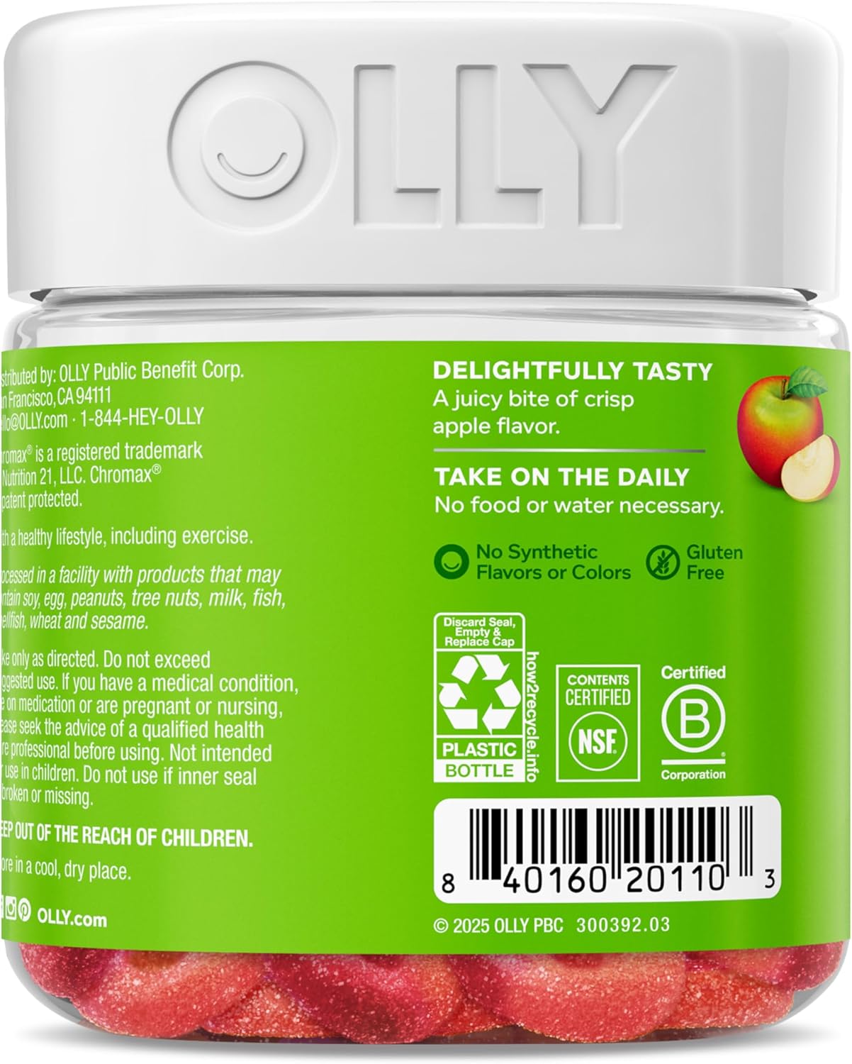 Revitalize Your Metabolism with OLLY's Delicious Apple Cider Vinegar Gummy Rings - 30 Count of Chewable Energy & Digestive Support