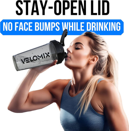 Get Fit with Our 2-Pack 28 Oz Leak-Proof Protein Shaker Bottles - Perfect for Smoothies and Protein Mixes!