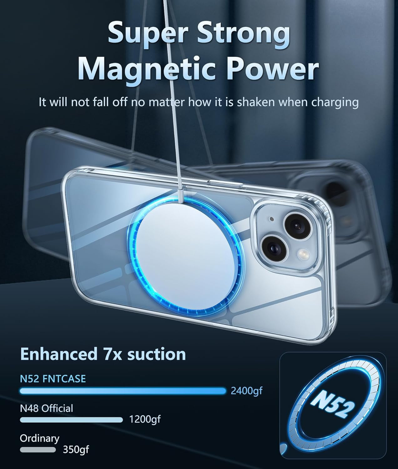 for Iphone 15 Case Clear: Iphone 14/13 Case Magnetic Phone Cases with Screen Protector Compatible with Magsafe Slim anti Yellowing Rugged Protective Transparent Cell Cover (A-Clear)