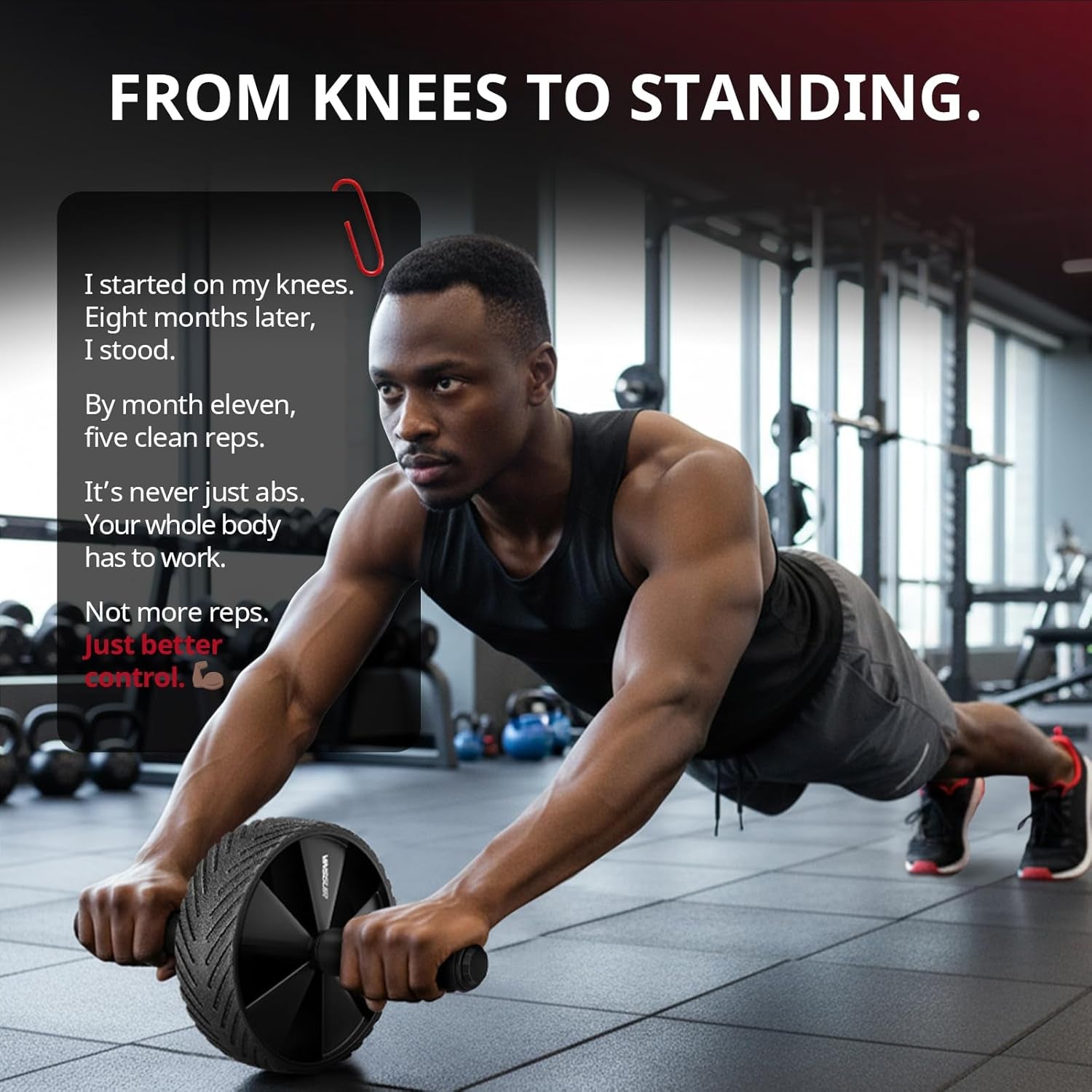 Ab Roller Wheel - Ab Workout Equipment for Abdominal & Core Strength Training, Home Gym Fitness Equipment for Men Women