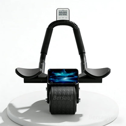 2026 New Ab Roller Wheel with Knee Mat &Timer, Automatic Rebound Abdominal Wheel, Ab Abdominal Exercise Roller with Elbow Support, Abs Workout Equipment Ab Exercise Roller for Women Men